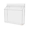 thumbnail image 5 of Marketing Holders Outdoor Brochure Holder Holds 9 x 6 Booklets and Bifolds Wall Mount Clear Acrylic Box with Lid Store Front Pamphlet Display Take One Organizer Bin, 5 of 7