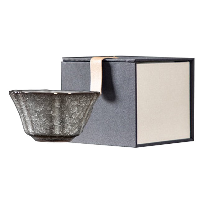 Taza maestra de té, taza individual de cerámica torneada en horno negro y gris, taza de té Tianmu, juego de té Kung Fu