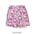 thumbnail image 4 of Pantalones cortos casuales con bonitos dibujos de Hello Kitty, pantalones de playa holgados de verano para hombre, pantalones cortos de baloncesto, pantalones deportivos, 4 of 4