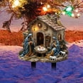 thumbnail image 1 of Letrero para jardín Con estatua del nacimiento de Jesús Perfecl escultura artesanal figura acrílica Estaca de jardín 25 cm x 30 cm, 1 of 8