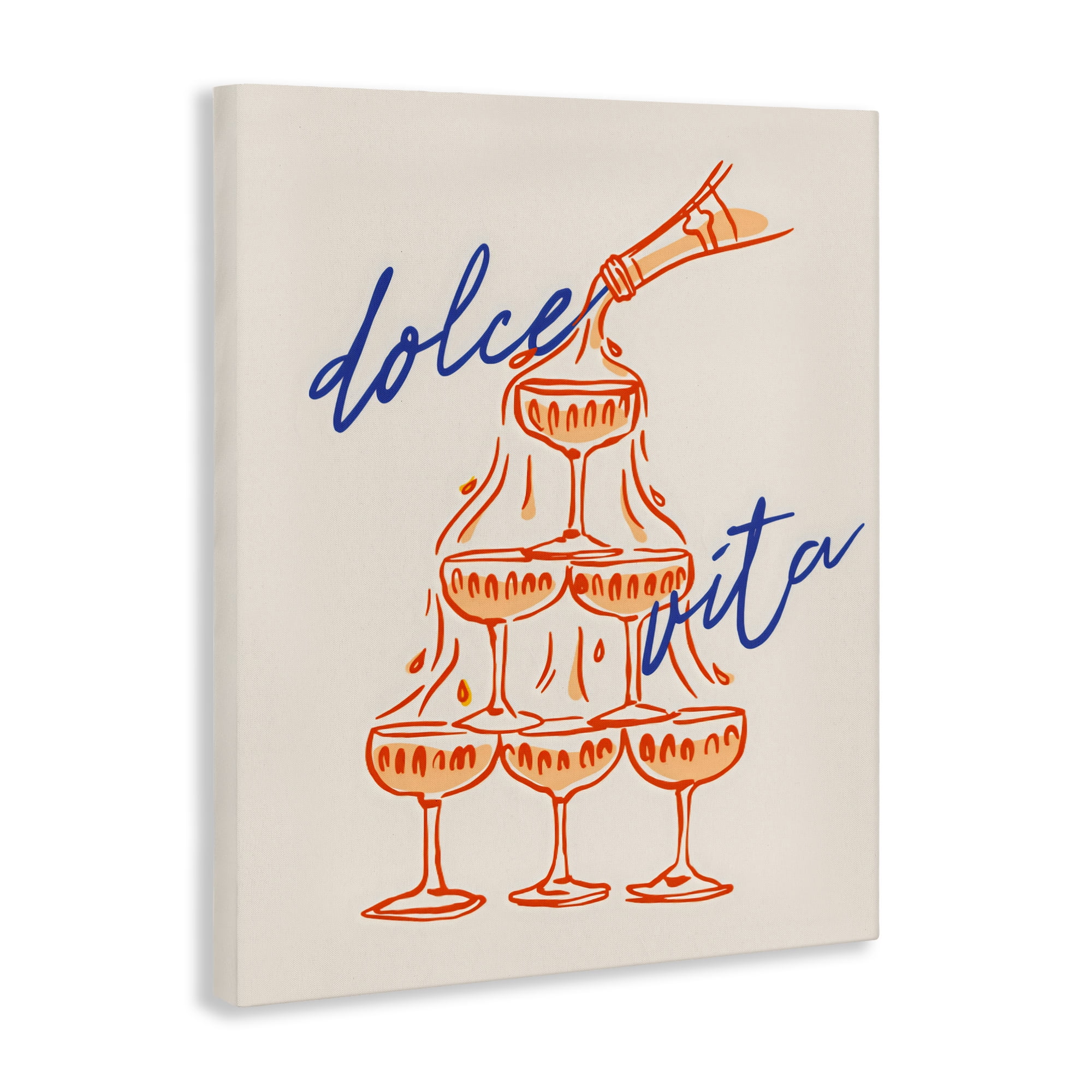 Stupell Industries Dolce Vita Champagne Tower Canvas Wall Art, design by The Prints Vibe