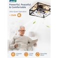 thumbnail image 2 of Ventilador de Techo LEDIARY Negro Cuadrado Rústico 6 Velocidades con Control Remoto, 2 of 7