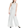 thumbnail image 1 of Max Studio London Womens Belted Jumpsuit, Grey, Small, 1 of 1