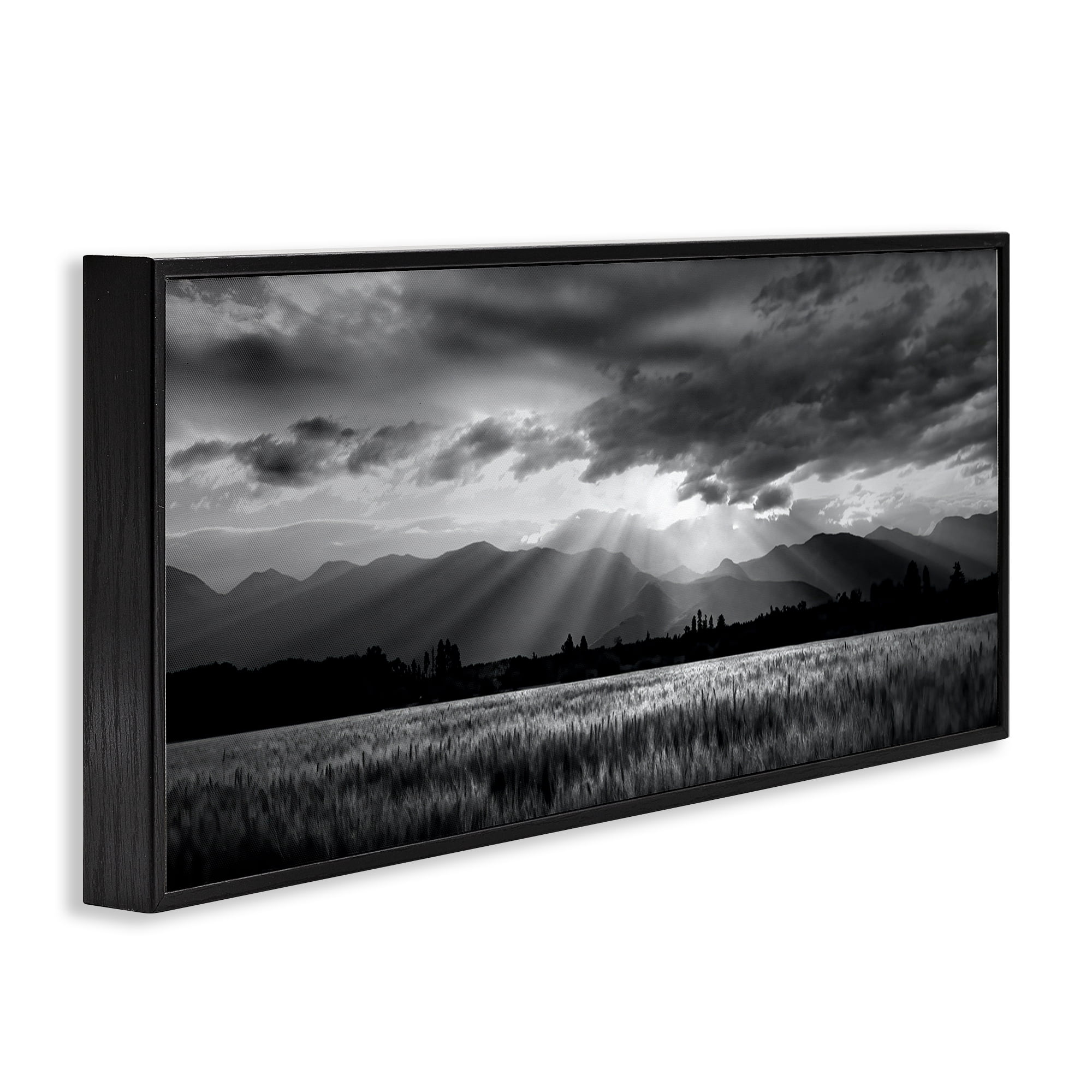 Stupell Industries Mountain Morning Sunbeams Black Framed Giclee Art, design by Steve Toole