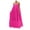 Hot Pink, variant on Qiopertar Women's Long Loose Backless Dress Strap V-Neck Casual Summer Beach Vacation Big Swing Dress with Pockets, White 3XL