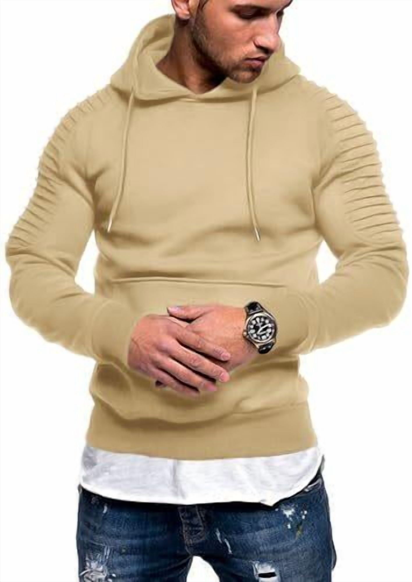 COOFANDY Mens Hoodie Casual Drawstring Athletic Hoodies Hooded Pullover Sweatshirts with Pocket