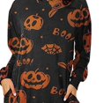 thumbnail image 3 of Sudadera Con Capucha, Vestido, Jersey, Casual, Estampado, Colorido, Para Mujer Gris oscuro XXXL Yuyangstore Vestido de sudadera, 3 of 4