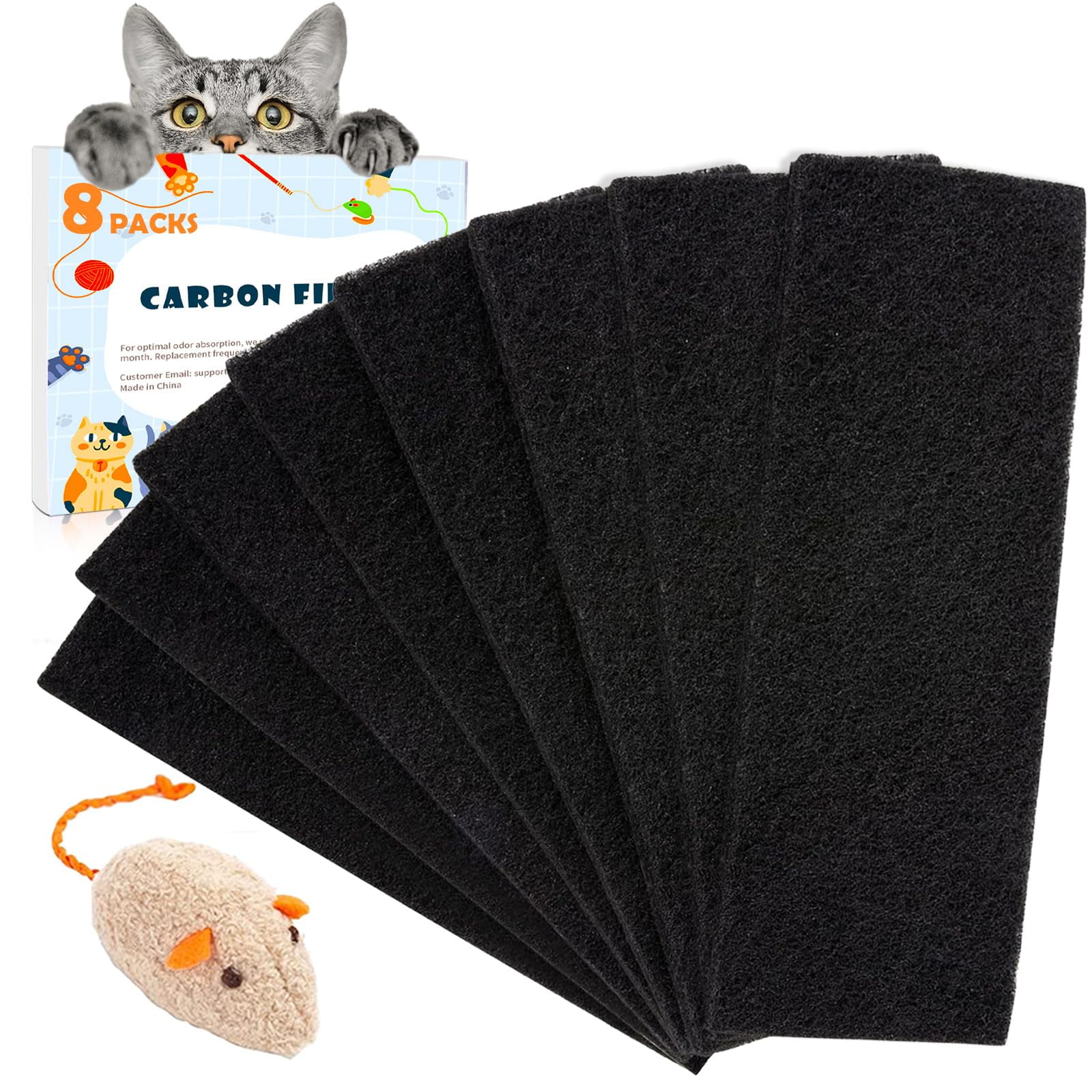 Cat Litter Deodorizer Walmklly Pcs Activated Carbon Filters For