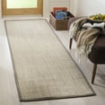 thumbnail image 3 of SAFAVIEH Natural Fiber Kentigern Border Seagrass Runner Rug, Marble/Khaki, 2'6" x 6', 3 of 7