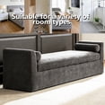 thumbnail image 2 of MDQMD 90" Extra Large Couch Bench End of Bed with Arms,Gray Chenille Bedroom Benches for Foot of Bed with 2 Pillows,Extra Long Indoor Upholstered Bench for Window,Entryway, Living Room, 2 of 10