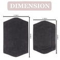 thumbnail image 4 of Home Weavers Inc Waterford Collection 100% Cotton Bath Carpet Non-Slip 2 Piece Bath Carpet set, Bathroom Rug- 17"x24", Bath Rug- 21"x34" Gray, 4 of 7