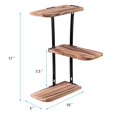 thumbnail image 2 of Costway Wall Corner Shelves 3-Tier Rustic Wood Floating Multi-purpose Storage Shelves, 2 of 9