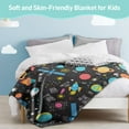 thumbnail image 5 of Kainsy Space Blanket Soft Flannel Lightweight Space Solar System Planet Throw Blanket Birthday Gifts for Boys Girls Kids Baby Space Plush Blanket for Couch Bed School Blanket Travel Blanket(50"x60"), 5 of 8