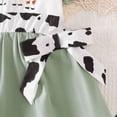 thumbnail image 6 of Kaprioy Girls Summer Outfits Toddler Western Baby Girl Summer Clothes Cattle Smocked Shirt Cow Print Ruffle Bloomer Shorts Cute Cowgirl Outfit, 6 of 9