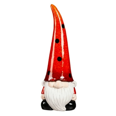Evergreen 24"H Ladybug Gnome Garden Statuary, 24.2'' x 5.5'' x 5.5'' inches