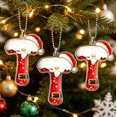 thumbnail image 4 of Luoshdecor Christmas Tree Ornaments Initial,Personalized Santa Claus Style Alphabet Pendant Decorations,Suitable for Xmas Gift Giving,(T), 4 of 6