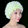 thumbnail image 4 of Women Petal Swimming Cap Flower Design Ladies Bathing Cap Swimming Pool Hat, 4 of 7