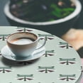 thumbnail image 3 of Ambesonne Forest Animals Fitted Round Tablecloth, Racoon Pattern Print, 40"- 44" Diameter, Mint Green Laurel Green, 3 of 5