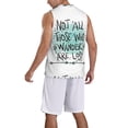 thumbnail image 5 of Easygdp Not All Who Wander Are Lost1 Men's Mesh Basketball Jersey Quick Drying Sleeveless Shirts Fitted Muscle Tank Tops Sport Round Neck T-Shirt - XX-Large, 5 of 9