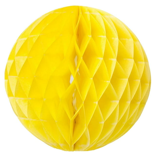 GUOOL 8" Paper Honeycomb Ball Lanterns Garland Wedding Table Party Decora Yellow