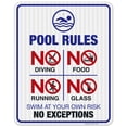 thumbnail image 1 of Pool Rules Sign, No Diving Pool Sign,, 1 of 8