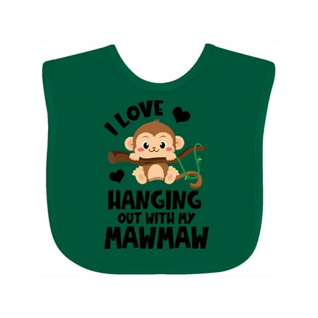 

Inktastic Monkey I Love Hanging out with My Mawmaw Gift Baby Boy or Baby Girl Bib