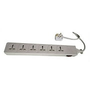 Wonpro WES4-D107 Universal Power Strip 6-Outlet Surge Protector, 110V - 220V/250V
