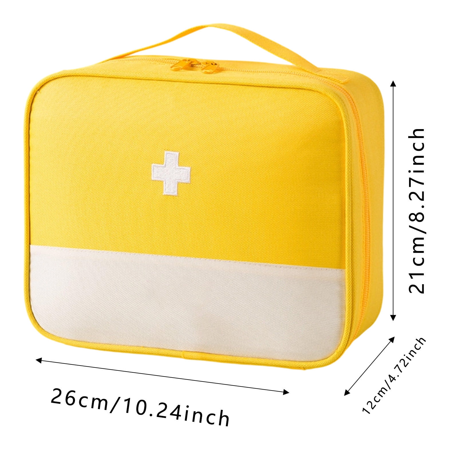 Empty First Aid Bag - Red Medical Trauma Emergency Storage Organizer for First Responder Kits, Car, Travel, Home, Office & Outdoor Use, Compact Medicine Pouch