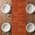 thumbnail image 6 of Orange Geometric Table Runner - 108 Inch Long, Kitchen Dining Table Runner Dresser Scarves, Ombre Modern Abstract Art Farmhouse Decor for Coffee Tables Wedding Party Banquet, 6 of 8