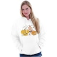 thumbnail image 3 of Vintage Halloween Jack-o-Lanterns Unisex Plus Fleece Graphic Hoodie Brisco Brands 2X, 3 of 5