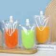 thumbnail image 3 of 50 Pcs 3.25 OZ Clear Spouted Liquid Stand up Pouches, Good for Jam, Juice, Milk Packaging, 4mil, 8.2mm Spout, FDA Compliant, BPA Free, 3 of 6