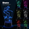 thumbnail image 3 of Children's Sports Skateboard 2D Illusion Night Light Touch Table Desk Lamp, Remote Control 16 Color Changing Skateboard Light, Skateboard Gift, Xmas Gift, Including DIY Gift Packaging, 3 of 5
