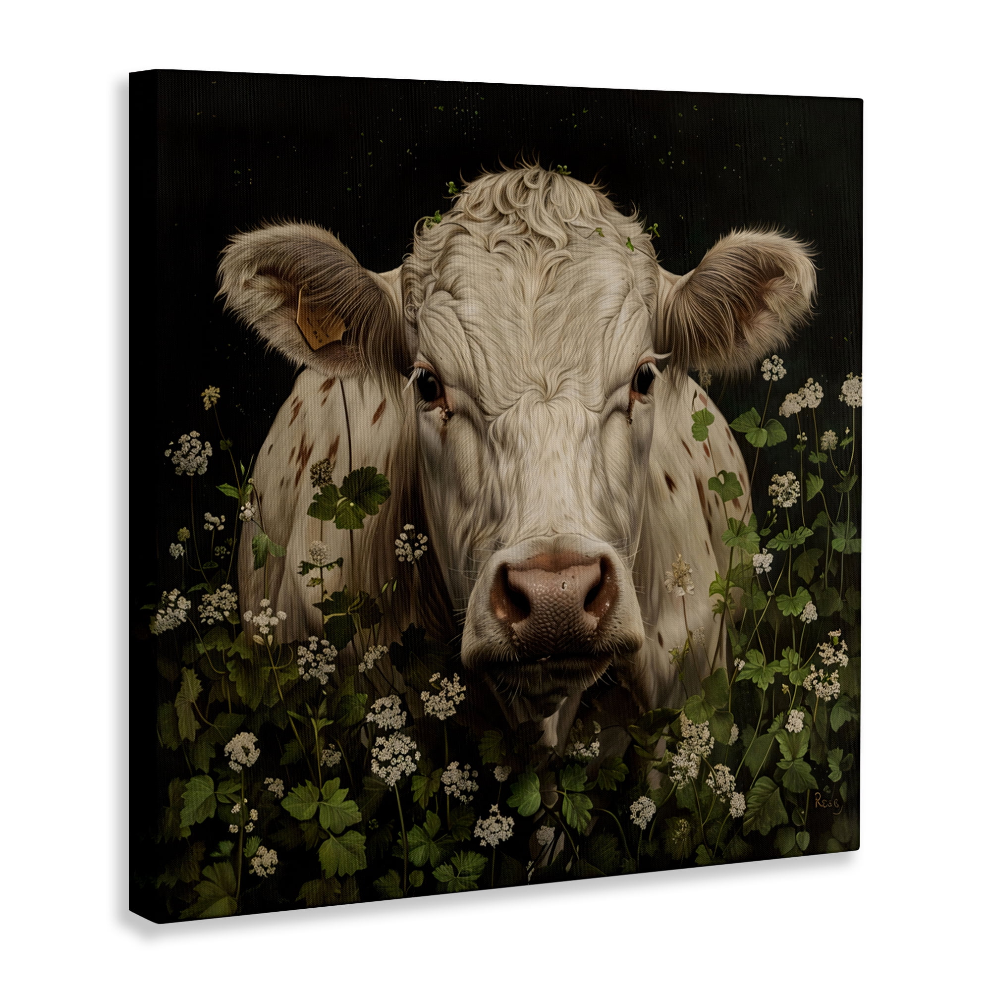 Stupell Industries Cow in the Green Meadow Canvas Wall Art, design by Creative Studio