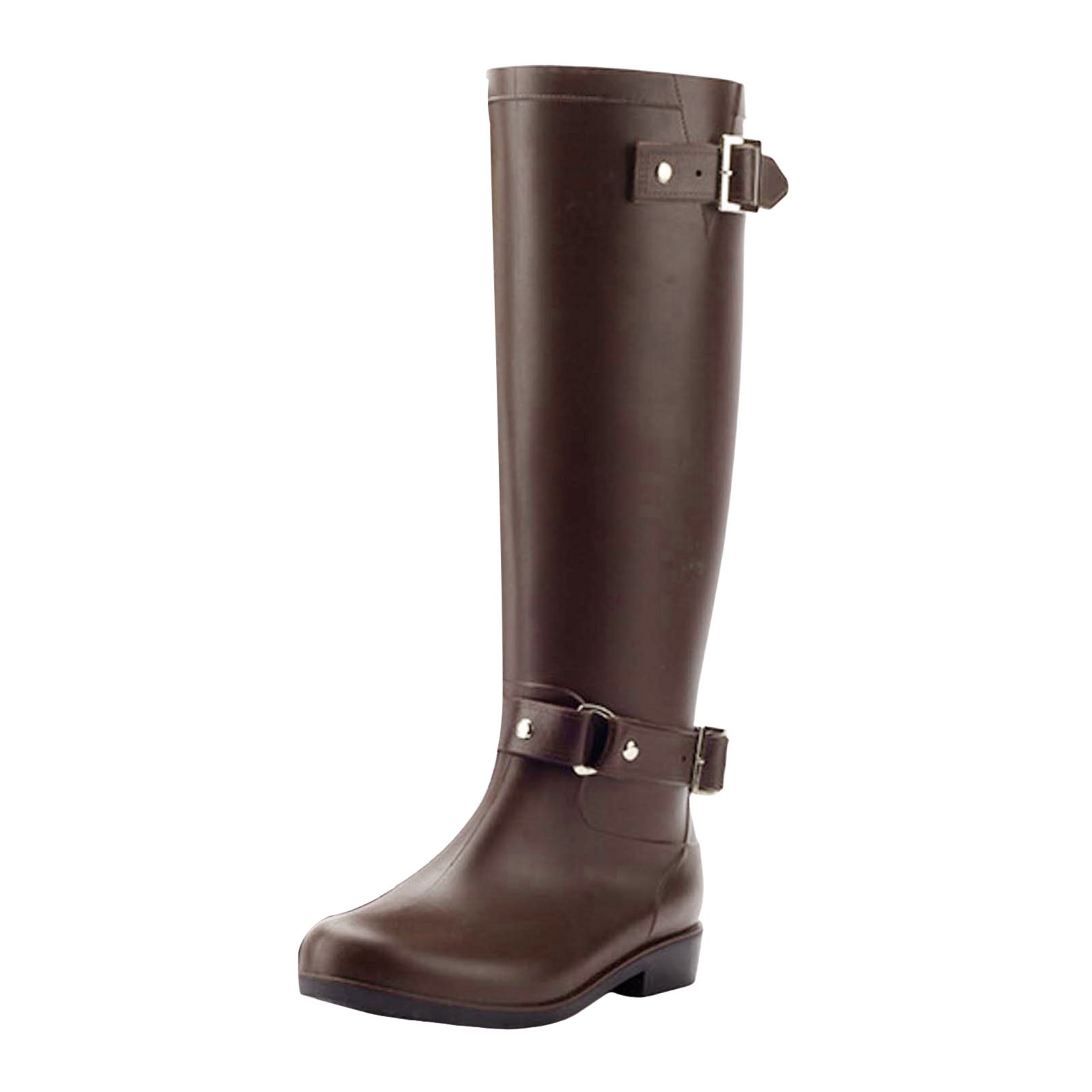 IUJSOY Womens Rain Boots Knee-high Waterproof Narrow Calf Rubber Tall Fishing Boots for Garden