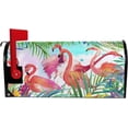 thumbnail image 2 of Tropical Pink Flamingo Magnetic Mailbox Cover Oversized for Garden Yard Outdoor Decorations-25.5" x20.8, 2 of 5