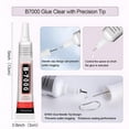 thumbnail image 3 of BANIRO 8 PCS 15ml B7000 Glue Clear with Precision Tip,Rhinestone Glue for Nail,B-7000 Glues for Craft Glues,Jewelry Making,Nail Art,DIY,Makeup,Shoes, 3 of 8
