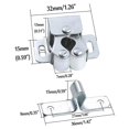 thumbnail image 3 of 10 Pcs Serrure à Double Rouleau pour Porte d'Armoire Attrape-Porte Double Rouleau Forte Tenue pour Meubles de Maison, 3 of 9