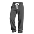 thumbnail image 3 of Homeyce Men's Sweatpants with Pockets Waffle Baggy Casual Home Pants Drawstring Waist Workout Pants for Daily Wear Jogging Running,Green L, 3 of 7