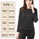 thumbnail image 2 of Conjuntos de ropa interior térmica para mujer, capa base térmica ligera, conjunto de 2 piezas, superior e inferior, negro, 2 of 8