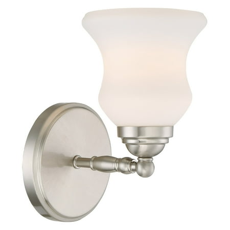 

Lite Source Faina 1 Light Brushed Nickel Wall Sconce with Shade