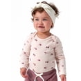 thumbnail image 4 of Modern Moments by Gerber Baby Girl Long Sleeve Onesies Bodysuits, 3-Pack (Newborn - 12M), 4 of 9