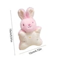 thumbnail image 3 of Simulation Rabbit Plush Toy,Soft Cotton Huggable Doll,Exquisite Embroidery Vivid Facial Features,Lightweight Portable Size,Safe Non-Irritating Skin-Friendly Fabric,Emotional Soothing Healing Toy, 3 of 6