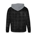 thumbnail image 5 of M-4X Plus Size Mens Big & Tall Hoodies Fleece Lined Sweatshirts with Pocket Pullover Long Sleeve Plaid Printed Thermal Warm Streetwear Hoodie Tops, 5 of 5