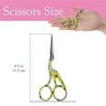 thumbnail image 4 of Stork Bird Rounded Safety Tip Embroidery Craft Stainless Steel Crane Scissors - Yellow - 3 Pairs, 4 of 7