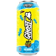 GHOST ENERGY Zero Sugars Energy Drink, SOUR PATCH KIDS Blue Raspberry, 16 fl oz Can