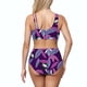 thumbnail image 5 of Trajes de baño Amzcrzy Tankini para mujer, trajes de baño, bikini con control de abdomen para mujer, talla grande, dos piezas, floral, cintura alta, conjunto de traje de baño morado, 3XL, 5 of 5