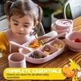 thumbnail image 3 of Muqee Peeko Toddler Utensil Baby Plate in Rose Pink Color Tray for Baby Girl, 3 of 11