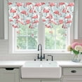 thumbnail image 4 of Pink Flamingo Balloon Curtains for Windows, Bedroom Curtains 54 Inch Length, Blue Summer Tropical Plants Leaves Tie Up Curtains Panels Thermal Insulated Bathroom Curtains Window 42"x54", 4 of 8