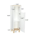 thumbnail image 6 of BTMWAY Tall Corner Cabinet with Doors, Free-standing Floor Cabinet for Bathroom Kitchen, Wooden Bathroom Corner Storage Cabinet, Narrow Toilet Vanity Cabinet, Kitchen Standing Organizer, White, A3373, 6 of 9