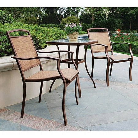 Mainstays Sand Dune 3 Piece Outdoor Bistro Set For Patio And